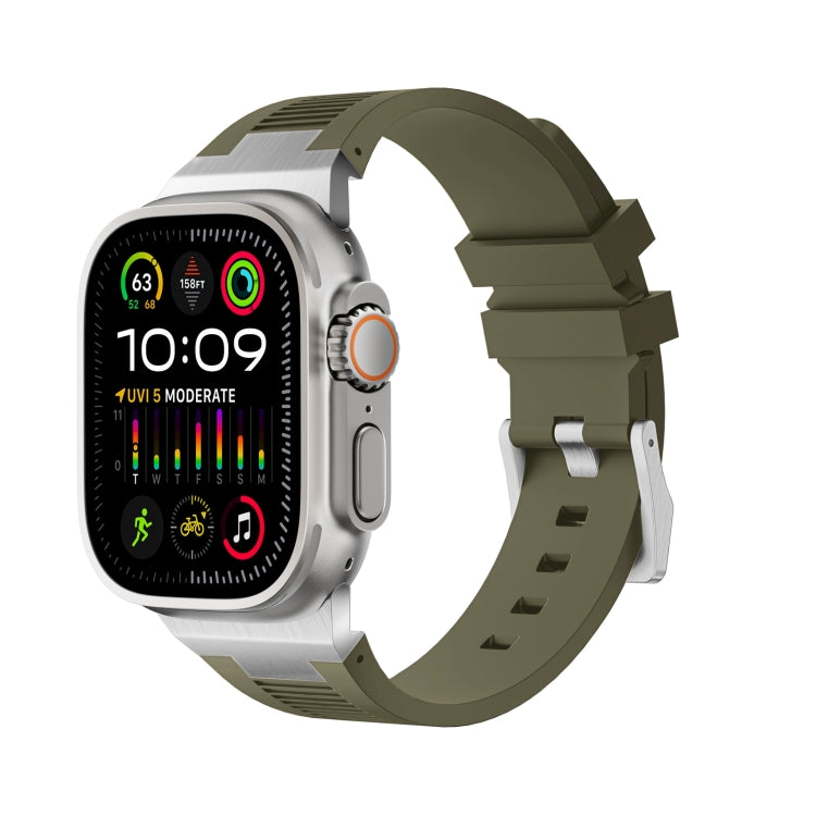 Correia de relógio em silicone líquido Loners, para Apple Watch Ultra 49mm, para Apple Watch Series 8 45mm, para Apple Watch SE 2022 44mm