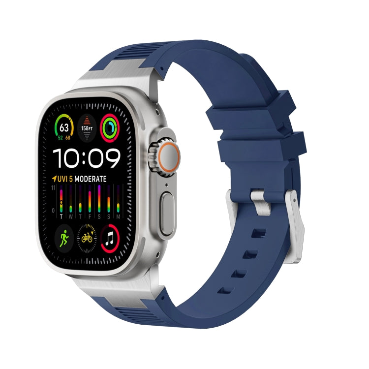Correia de relógio em silicone líquido Loners, para Apple Watch Ultra 49mm, para Apple Watch Series 8 45mm, para Apple Watch SE 2022 44mm