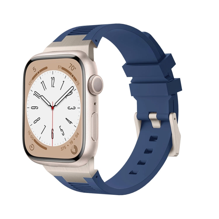 Correia de relógio em silicone líquido Loners, para Apple Watch Series 7 45mm, para Apple Watch SE 44mm, para Apple Watch Series 6 44mm
