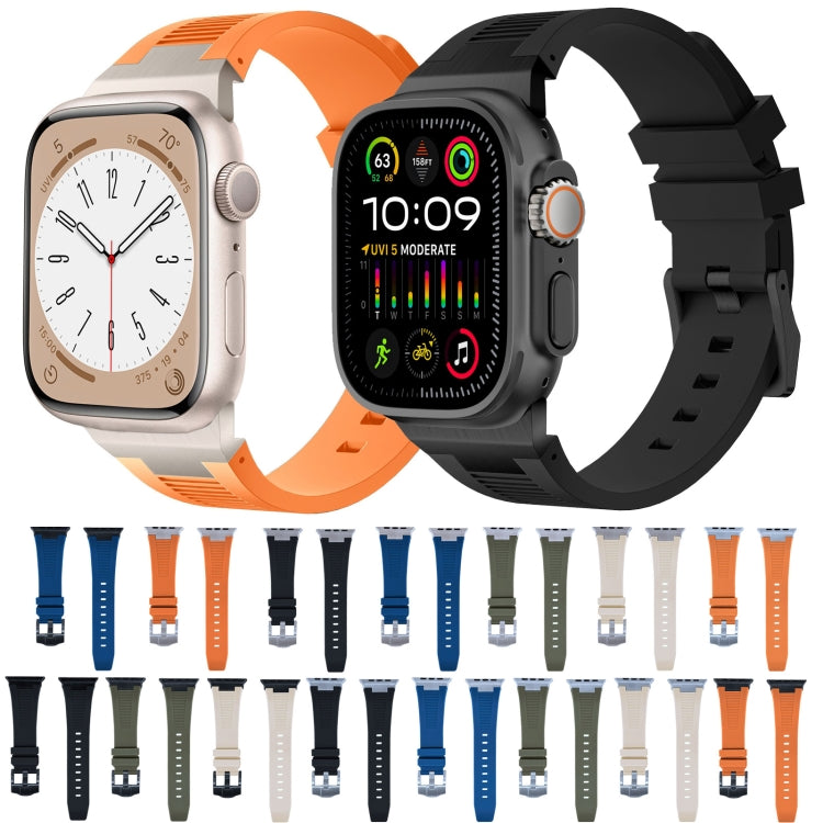 Correia de relógio em silicone líquido Loners, para Apple Watch Series 7 45mm, para Apple Watch SE 44mm, para Apple Watch Series 6 44mm