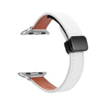 Slim Magnetic Buckle Genuine Leather Watch Band, For Apple Watch Series 9 41mm