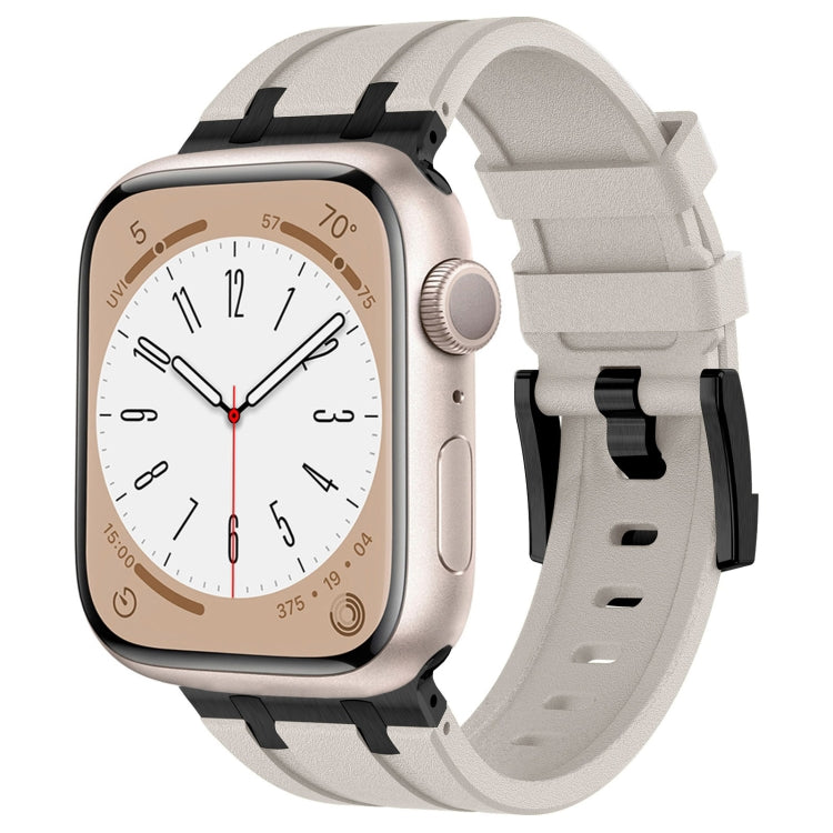 Correia de relógio em silicone líquido com textura de grão de pedra, para Apple Watch SE 2023 44mm, para Apple Watch Ultra 2 49mm, para Apple Watch Series 9 45mm, para Apple Watch Ultra 49mm