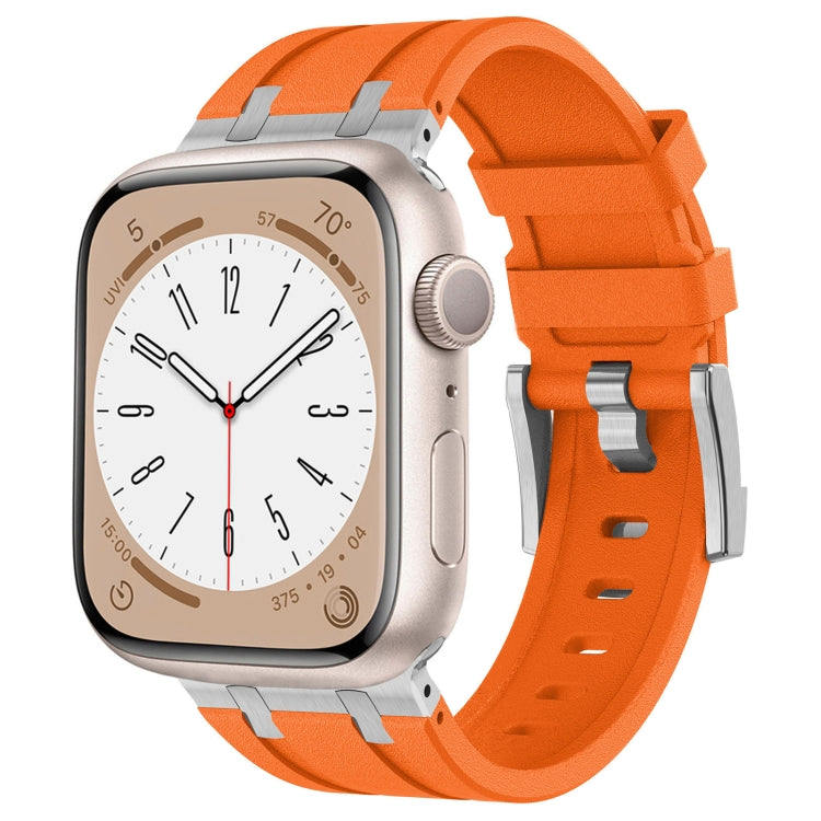 Correia de relógio em silicone líquido com textura de grão de pedra, para Apple Watch SE 2023 44mm, para Apple Watch Ultra 2 49mm, para Apple Watch Series 9 45mm, para Apple Watch Ultra 49mm