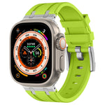 Correia de relógio em silicone líquido com textura de grão de pedra, para Apple Watch SE 2023 44mm, para Apple Watch Ultra 2 49mm, para Apple Watch Series 9 45mm, para Apple Watch Ultra 49mm