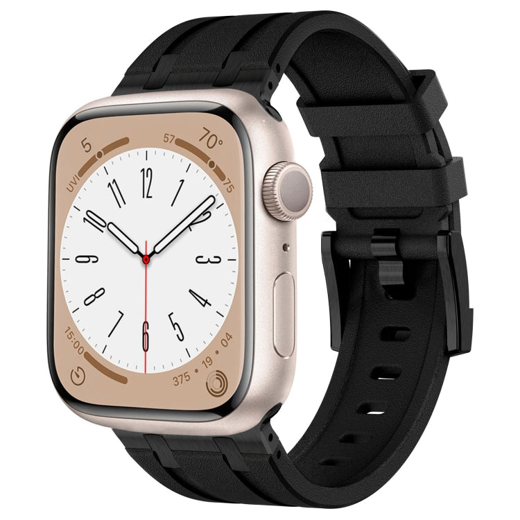 Correia de relógio em silicone líquido com textura de grão de pedra, para Apple Watch SE 2023 44mm, para Apple Watch Ultra 2 49mm, para Apple Watch Series 9 45mm, para Apple Watch Ultra 49mm