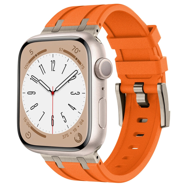 Correia de relógio em silicone líquido com textura de grão de pedra, para Apple Watch Series 8 45mm, para Apple Watch SE 2022 44mm, para Apple Watch Series 7 45mm, para Apple Watch SE 44mm