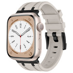 Correia de relógio em silicone líquido com textura de grão de pedra, para Apple Watch Series 8 45mm, para Apple Watch SE 2022 44mm, para Apple Watch Series 7 45mm, para Apple Watch SE 44mm