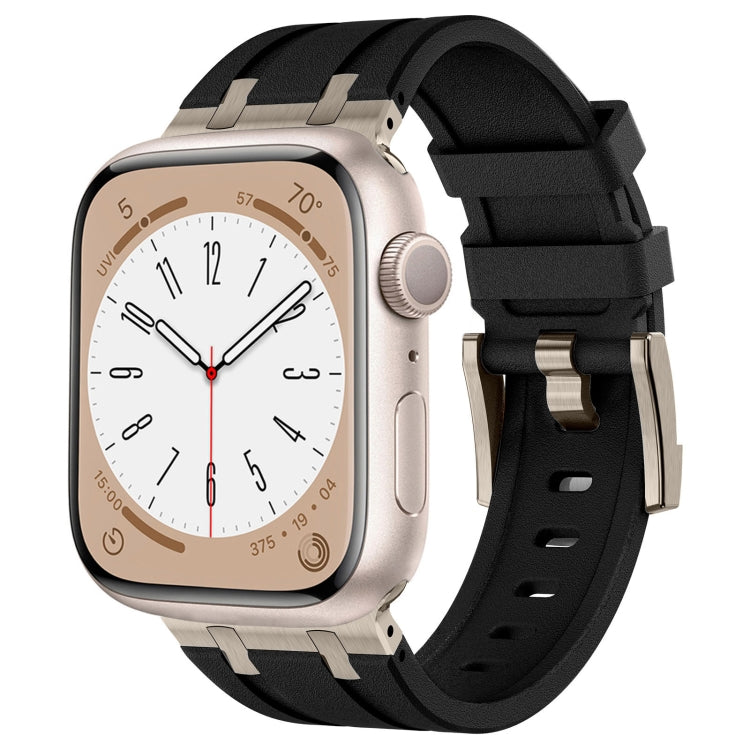 Correia de relógio em silicone líquido com textura de grão de pedra, para Apple Watch Series 8 45mm, para Apple Watch SE 2022 44mm, para Apple Watch Series 7 45mm, para Apple Watch SE 44mm