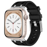 Correia de relógio em silicone líquido com textura de grão de pedra, para Apple Watch Series 6 44mm, para Apple Watch Series 5 44mm, para Apple Watch Series 4 44mm, para Apple Watch Series 3 42mm