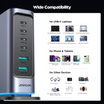 Carregador Multiporta JOYROOM JR-TCM02 6 em 1 65W GaN 4 USB-C & 2 USB-A, Ficha UE, Ficha UK