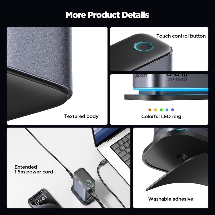 Carregador Multiporta JOYROOM JR-TCM02 6 em 1 65W GaN 4 USB-C & 2 USB-A, Ficha UE, Ficha UK