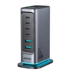 Carregador Multiporta JOYROOM JR-TCM02 6 em 1 65W GaN 4 USB-C & 2 USB-A, Ficha UE, Ficha UK