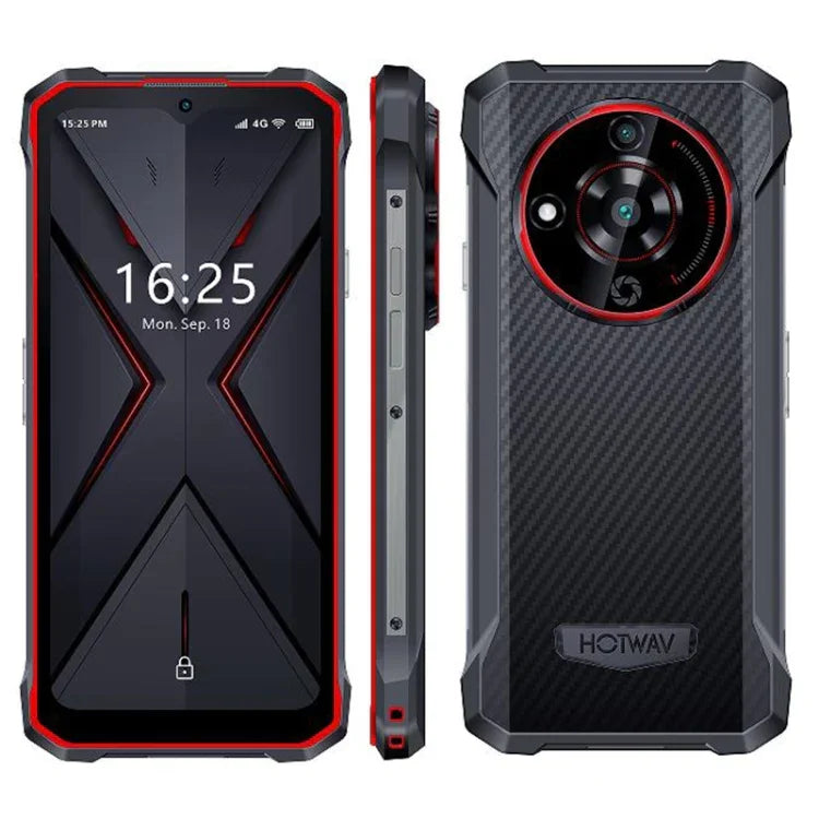 HOTWAV T7 Telefone Rugged, 6280mAh, 6,52 polegadas Android 13 MT8788 Octa Core, Rede: 4G, OTG, 4GB+128GB