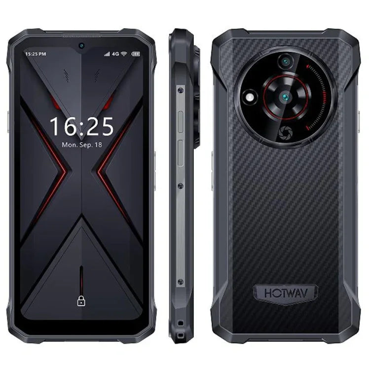 HOTWAV T7 Telefone Rugged, 6280mAh, 6,52 polegadas Android 13 MT8788 Octa Core, Rede: 4G, OTG, 4GB+128GB