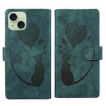 Capa de telemóvel em pele com relevo de caneta, coração e gato, para iPhone 17 Pro Max, para iPhone 17 Pro, para iPhone 17, para iPhone Air, para iPhone 15 Pro Max, para iPhone 15 Pro, para iPhone 15 Plus, para iPhone 15