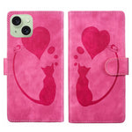 Capa de telemóvel em pele com relevo de caneta, coração e gato, para iPhone 17 Pro Max, para iPhone 17 Pro, para iPhone 17, para iPhone Air, para iPhone 15 Pro Max, para iPhone 15 Pro, para iPhone 15 Plus, para iPhone 15