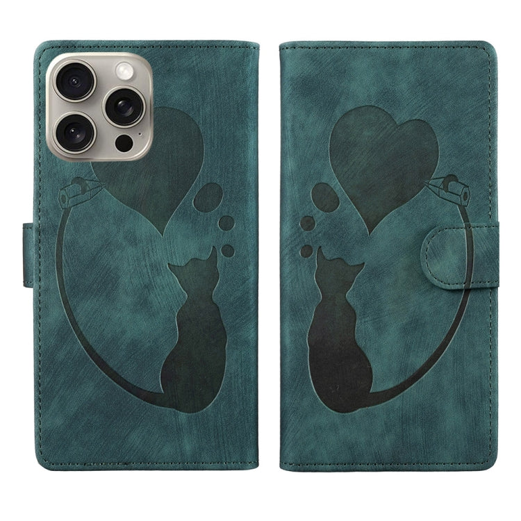 Capa de telemóvel em pele com relevo de caneta, coração e gato, para iPhone 14 Plus, para iPhone 14, para iPhone 14 Pro, para iPhone 14 Pro Max, para iPhone 7 / 8 / SE 2022, para iPhone 13 Pro Max, para iPhone 13 Pro, para iPhone 13