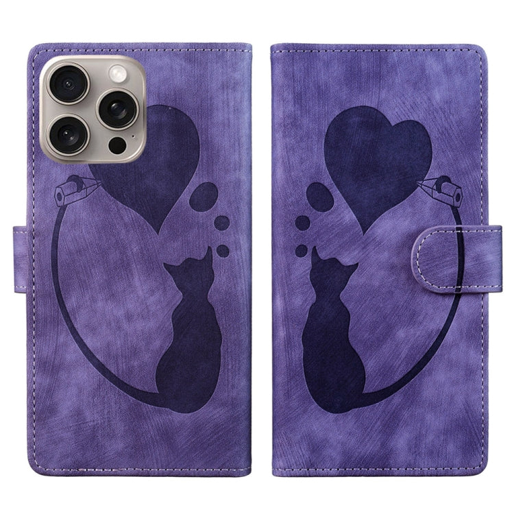 Capa de telemóvel em pele com relevo de caneta, coração e gato, para iPhone 14 Plus, para iPhone 14, para iPhone 14 Pro, para iPhone 14 Pro Max, para iPhone 7 / 8 / SE 2022, para iPhone 13 Pro Max, para iPhone 13 Pro, para iPhone 13