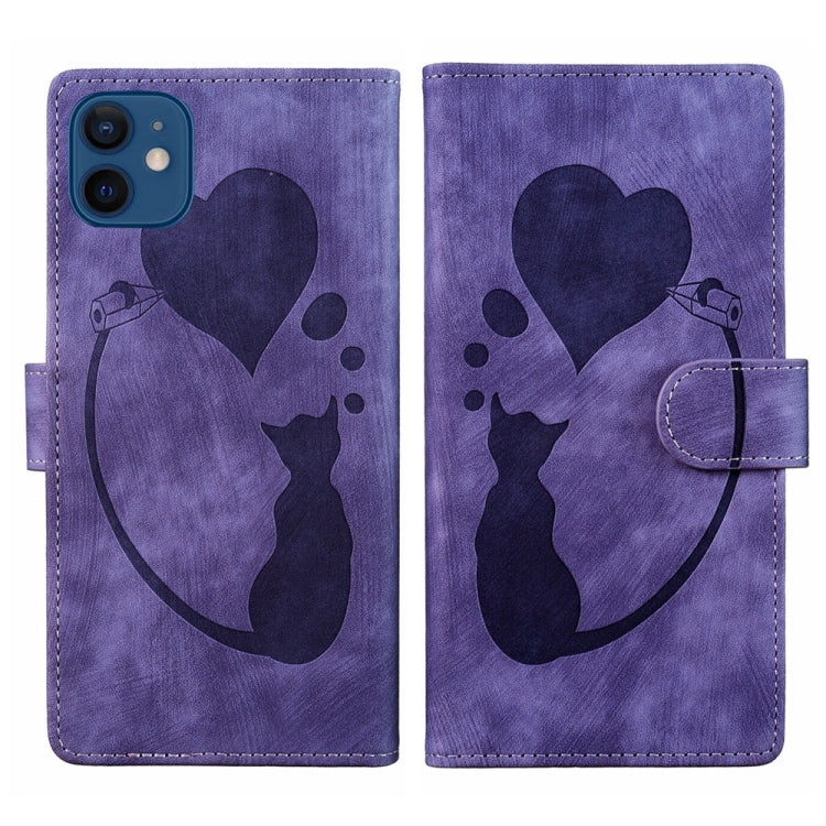 Capa para telemóvel em pele com relevo de caneta, coração e gato, para iPhone 13 mini, para iPhone 12, para iPhone 12 Pro Max, para iPhone 12 Pro, para iPhone 12 mini, para iPhone 11 Pro Max, para iPhone 11, para iPhone 11 Pro