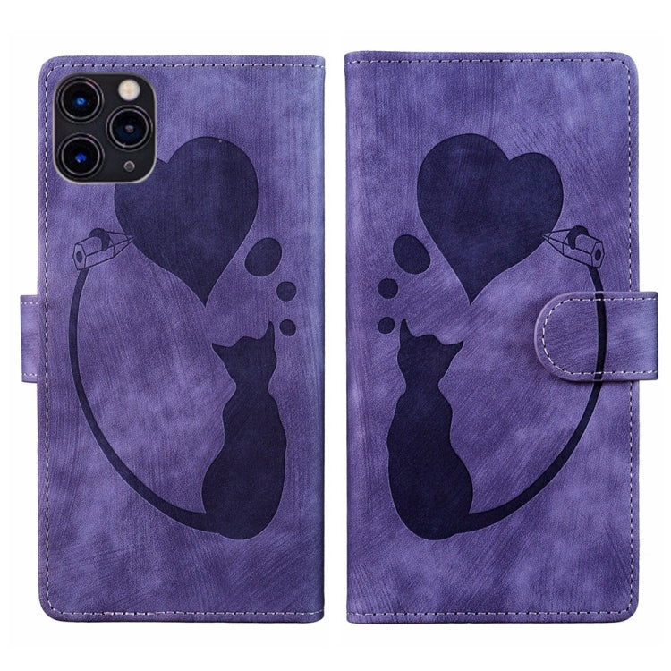 Capa para telemóvel em pele com relevo de caneta, coração e gato, para iPhone 13 mini, para iPhone 12, para iPhone 12 Pro Max, para iPhone 12 Pro, para iPhone 12 mini, para iPhone 11 Pro Max, para iPhone 11, para iPhone 11 Pro