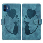 Capa para telemóvel em pele com relevo de caneta, coração e gato, para iPhone 13 mini, para iPhone 12, para iPhone 12 Pro Max, para iPhone 12 Pro, para iPhone 12 mini, para iPhone 11 Pro Max, para iPhone 11, para iPhone 11 Pro