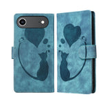Capa de telemóvel em pele com relevo de caneta, coração e gato, para iPhone 17 Pro Max, para iPhone 17 Pro, para iPhone 17, para iPhone Air, para iPhone 15 Pro Max, para iPhone 15 Pro, para iPhone 15 Plus, para iPhone 15