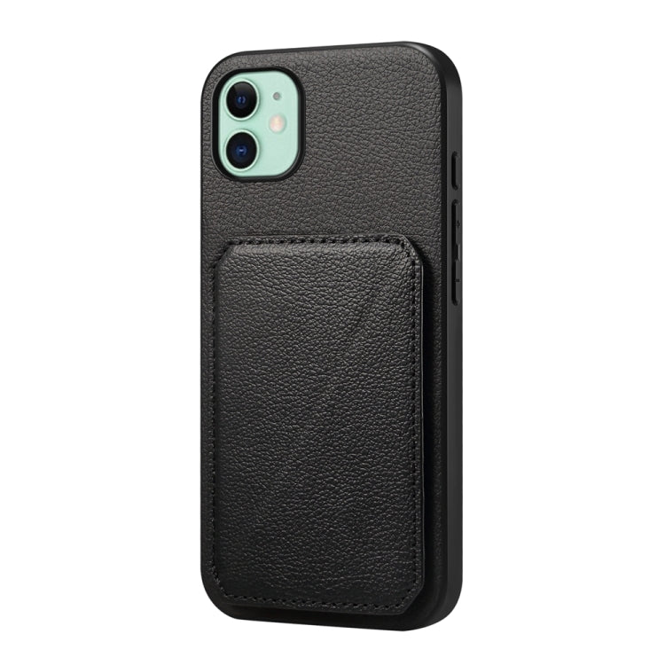 Capa de telemóvel com suporte para dois cartões em textura de bezerro D04, para iPhone 11, para iPhone 11 Pro, para iPhone X / XS, para iPhone XR, para iPhone XS Max, para iPhone 7 Plus / 8 Plus