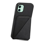 Capa de telemóvel com suporte para dois cartões em textura de bezerro D04, para iPhone 11, para iPhone 11 Pro, para iPhone X / XS, para iPhone XR, para iPhone XS Max, para iPhone 7 Plus / 8 Plus