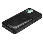 Capa de telemóvel com suporte para dois cartões em textura de bezerro D04, para iPhone 11, para iPhone 11 Pro, para iPhone X / XS, para iPhone XR, para iPhone XS Max, para iPhone 7 Plus / 8 Plus