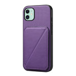 Capa de telemóvel com suporte para dois cartões em textura de bezerro D04, para iPhone 11, para iPhone 11 Pro, para iPhone X / XS, para iPhone XR, para iPhone XS Max, para iPhone 7 Plus / 8 Plus
