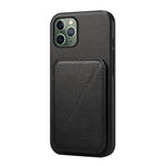 Capa de telemóvel com suporte para dois cartões em textura de bezerro D04, para iPhone 11, para iPhone 11 Pro, para iPhone X / XS, para iPhone XR, para iPhone XS Max, para iPhone 7 Plus / 8 Plus