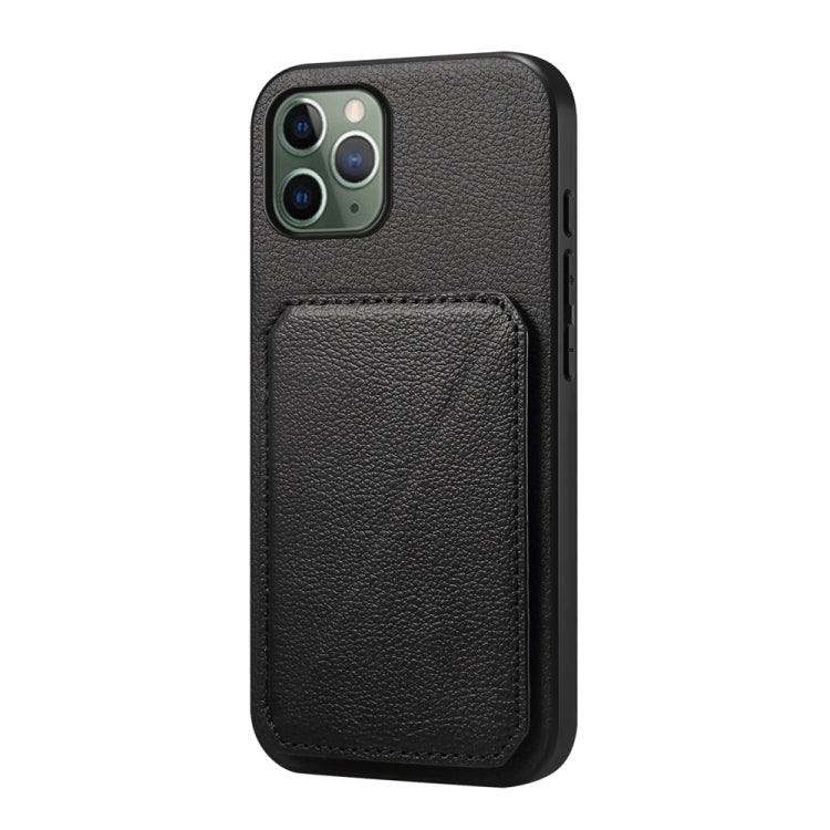 Capa de telemóvel com suporte para dois cartões em textura de bezerro D04, para iPhone 11, para iPhone 11 Pro, para iPhone X / XS, para iPhone XR, para iPhone XS Max, para iPhone 7 Plus / 8 Plus