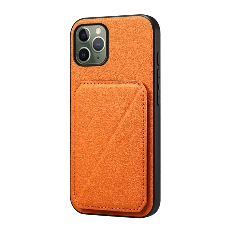 Capa de telemóvel com suporte para dois cartões em textura de bezerro D04, para iPhone 11, para iPhone 11 Pro, para iPhone X / XS, para iPhone XR, para iPhone XS Max, para iPhone 7 Plus / 8 Plus