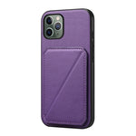 Capa de telemóvel com suporte para dois cartões em textura de bezerro D04, para iPhone 11, para iPhone 11 Pro, para iPhone X / XS, para iPhone XR, para iPhone XS Max, para iPhone 7 Plus / 8 Plus