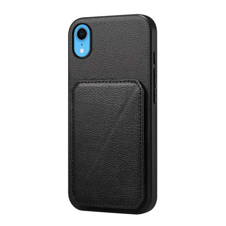 Capa de telemóvel com suporte para dois cartões em textura de bezerro D04, para iPhone 11, para iPhone 11 Pro, para iPhone X / XS, para iPhone XR, para iPhone XS Max, para iPhone 7 Plus / 8 Plus