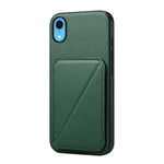 Capa de telemóvel com suporte para dois cartões em textura de bezerro D04, para iPhone 11, para iPhone 11 Pro, para iPhone X / XS, para iPhone XR, para iPhone XS Max, para iPhone 7 Plus / 8 Plus