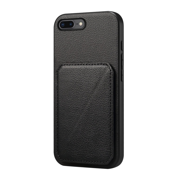 Capa de telemóvel com suporte para dois cartões em textura de bezerro D04, para iPhone 11, para iPhone 11 Pro, para iPhone X / XS, para iPhone XR, para iPhone XS Max, para iPhone 7 Plus / 8 Plus