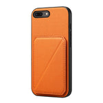 Capa de telemóvel com suporte para dois cartões em textura de bezerro D04, para iPhone 11, para iPhone 11 Pro, para iPhone X / XS, para iPhone XR, para iPhone XS Max, para iPhone 7 Plus / 8 Plus