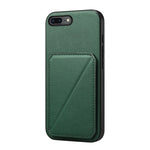 Capa de telemóvel com suporte para dois cartões em textura de bezerro D04, para iPhone 11, para iPhone 11 Pro, para iPhone X / XS, para iPhone XR, para iPhone XS Max, para iPhone 7 Plus / 8 Plus