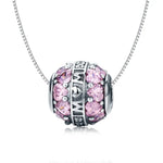Pendente em Prata Esterlina S925 Contas Grande Amor Acessórios para Pulseira e Colar DIY