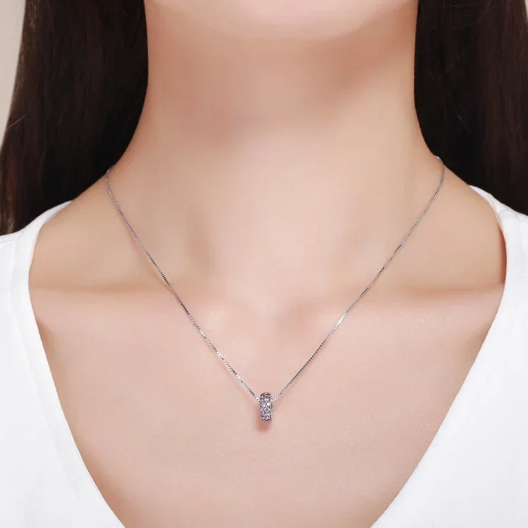 Pendente em Prata Esterlina S925 Contas Batimento Cardíaco Acessórios para Pulseira e Colar DIY