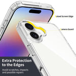 Capa de telemóvel em TPU acrílico resistente a riscos, para iPhone 17e / 16e, para iPhone 17 Pro Max, para iPhone 17 Pro, para iPhone 17, para iPhone Air, para iPhone 16 Pro Max, para iPhone 16 Pro, para iPhone 16 Plus, para iPhone 16