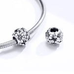 Contas Margarida Simples em Prata Esterlina S925 Acessórios para Pulseira e Colar DIY