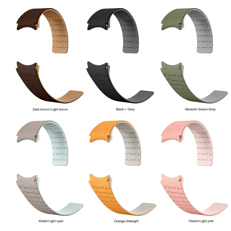 Correia de relógio em silicone magnética com loop bicolor, para Samsung Galaxy Watch 6 / 5 / 4