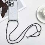 Capa de Telemóvel Magnética MagSafe PC + TPU com Cordão, Para iPhone 14 Pro Max, Para iPhone 13 Pro Max, Para iPhone 13 Pro, Para iPhone 13