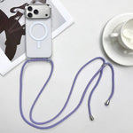 Capa de telemóvel magnética MagSafe em PC + TPU com cordão, para iPhone 17e / 16e, para iPhone 17 Pro Max, para iPhone 17 Pro, para iPhone 17