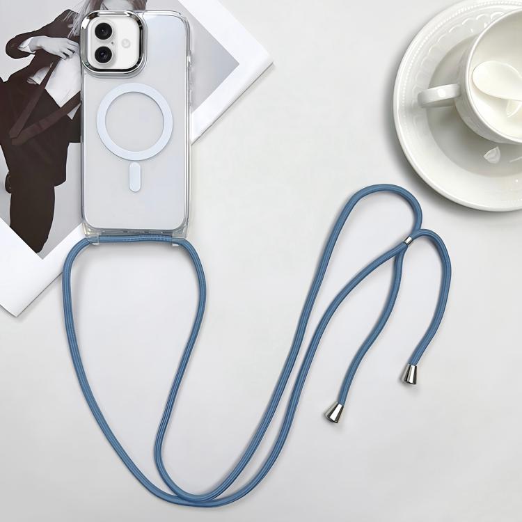 Capa de telemóvel magnética MagSafe em PC + TPU com cordão, para iPhone 17e / 16e, para iPhone 17 Pro Max, para iPhone 17 Pro, para iPhone 17