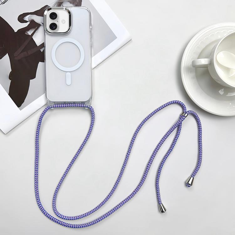 Capa de telemóvel magnética MagSafe em PC + TPU com cordão, para iPhone 17e / 16e, para iPhone 17 Pro Max, para iPhone 17 Pro, para iPhone 17
