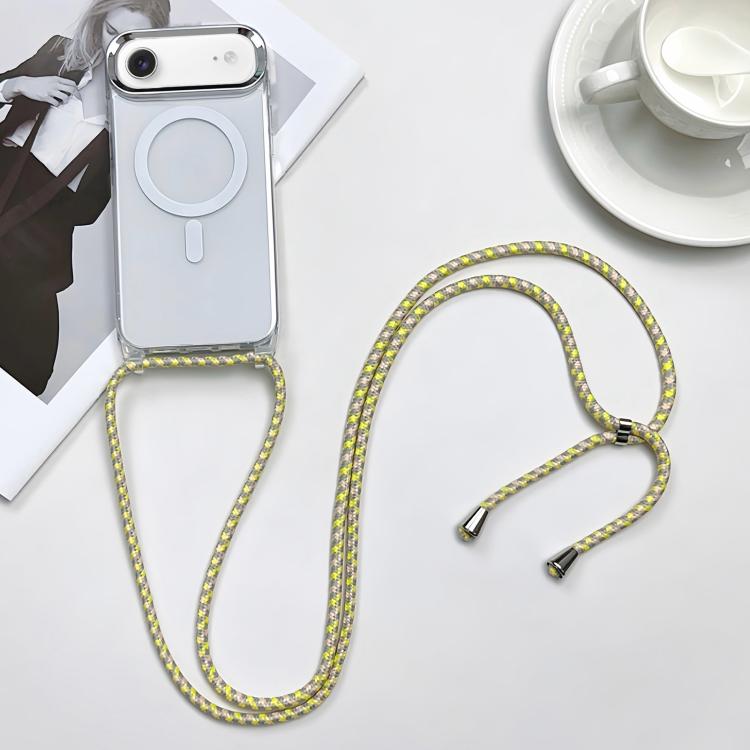 Capa de telemóvel magnética MagSafe em PC + TPU com cordão, para iPhone Air, para iPhone 16 Pro Max, para iPhone 16 Pro, para iPhone 16 Plus