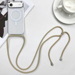 MagSafe Magnetic PC + TPU Phone Case with Lanyard, For iPhone Air, For iPhone 16 Pro Max, For iPhone 16 Pro, For iPhone 16 Plus